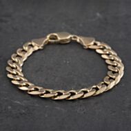 Pre-Owned 9ct Yellow Gold 7.5 Inch Curb Chain Bracelet 41081201