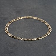Pre-Owned 9ct Yellow Gold 10.5 Inches Curb Chain Bracelet 41081218