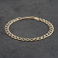 Pre-Owned 9ct Yellow Gold 8.5 Inch Curb Chain Bracelet 41081219