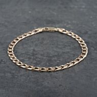Pre-Owned 9ct Yellow Gold 8 Inch Curb Chain Bracelet 41081227