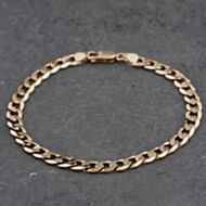 Pre-Owned 9ct Yellow Gold 8.5 Inch Curb Chain Bracelet 41081240