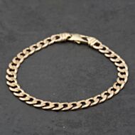 Pre-Owned 9ct Yellow Gold 8.5 Inch Curb Chain Bracelet 41081247