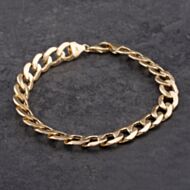 Pre-Owned 9ct Yellow Gold 8.5 Inch Curb Bracelet 41081270