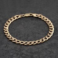 Pre-Owned 9ct Yellow Gold 8 Inch Curb Chain Bracelet 41081276
