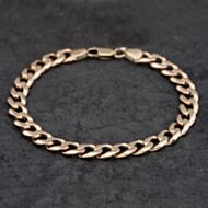 Pre-Owned 9ct Yellow Gold 8.5 Inch Curb Chain Bracelet 41081278