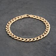 Pre-Owned 9ct Yellow Gold 8.5 Inch Curb Chain Bracelet 41081284