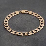 Pre-Owned 9ct Yellow Gold 8.5 Inch Curb Chain Bracelet 41081285