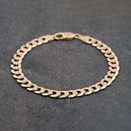 Pre-Owned 9ct Yellow Gold 8.5 Inch Curb Chain Bracelet 41081287