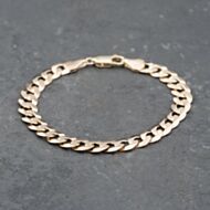 Pre-Owned 9ct Yellow Gold 8 Inch Curb Chain Bracelet 41081289