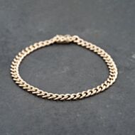Pre-Owned 9ct Yellow Gold 8 Inch Curb Chain Bracelet 41081290