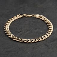 Pre-Owned 9ct Yellow Gold 8 Inch Curb Chain Bracelet 41081294
