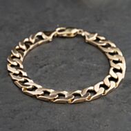 Pre-Owned 9ct Yellow Gold 8.5 Inch Curb Chain Bracelet 41081295