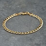 Pre-Owned 9ct Yellow Gold 7.5 Inch Curb Chain Bracelet 41081297