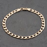 Pre-Owned 9ct Yellow Gold 8.5 Inch Curb Chain Bracelet 41081302