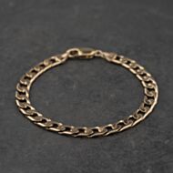 Pre-Owned 9ct Yellow Gold 8 Inch Curb Chain Bracelet 41081303