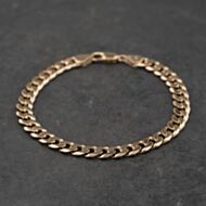 Pre-Owned 9ct Yellow Gold 8 Inch Curb Chain Bracelet 41081304