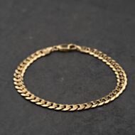 Pre-Owned 9ct Yellow Gold 8 Inch Curb Chain Bracelet 41081316