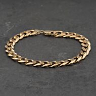 Pre-Owned 9ct Yellow Gold 9 Inch Curb Chain Bracelet 41081330