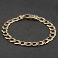 Pre-Owned 9ct Yellow Gold 9.5 Inch Curb Chain Bracelet 41081336