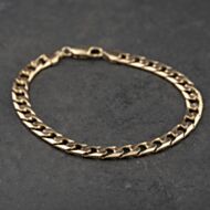 Pre-Owned 9ct Yellow Gold 7.5 Inch Curb Chain Bracelet 41081345