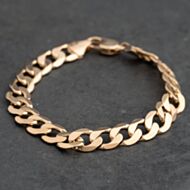 Pre-Owned 9ct Yellow Gold 8.5 Inch Curb Chain Bracelet 41081352