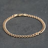 Pre-Owned Vintage Yellow Gold 9 Inch Curb Chain Bracelet 41081355