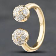 Pre-Owned 9ct Yellow Gold Cubic Zirconia Torque Ring 41101251