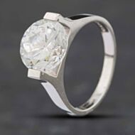 Pre-Owned 14ct White Gold Cubic Zirconia Solitaire Ring 41101304