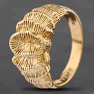 Pre-Owned 9ct Yellow Gold Bark Layered Dress Ring 41101626
