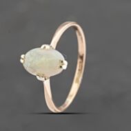Pre-Owned Vintage Rose Gold Opal Oval Dress Ring 41102308