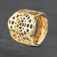 Pre-Owned 18ct Yellow Gold Openwork Flower Design Ring 41102390