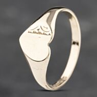 Pre-Owned Yellow Gold Heart Signet Ring 41102411