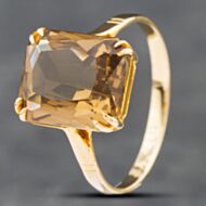 Pre-Owned Vintage Yellow Gold Smokey Quartz Dress Ring 41102451