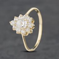Pre-Owned 14ct Yellow Gold Cubic Zirconia Pear Shape Cluster Ring 41102600