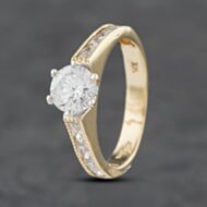 Pre-Owned 14ct Yellow Gold Cubic Zirconia Solitaire Ring 41102604