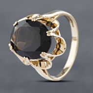 Pre-Owned 9ct Yellow Gold Smokey Quartz Dress Ring 41102663