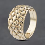 Pre-Owned 9ct Yellow Gold Open Work Dome Dress Ring 41102840