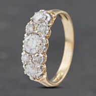 Pre-Owned 14ct Yellow Gold Cubic Zirconia Seven Stone Ring 41102858