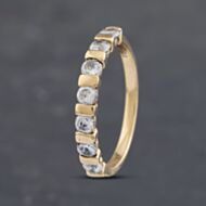 Pre-Owned 9ct Yellow Gold Cubic Zirconia Half Eternity Ring 41102959