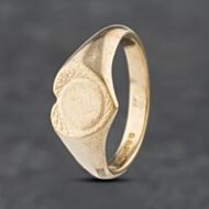 Pre-Owned 9ct Yellow Gold Heart Signet Ring 41103000
