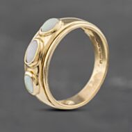 Pre-Owned 9ct Yellow Gold Opal Three Stone Ring 41103015