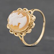 Pre-Owned Vintage 9ct Yellow Gold Cameo Dress Ring 41103017