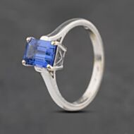 Pre-Owned 18ct White Gold Tanzanite Rectangle Dress Ring 41103051