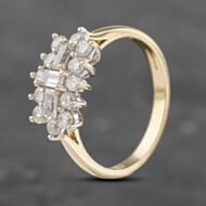 Pre-Owned 9ct Yellow Gold Cubic Zirconia Cluster Ring 41103156