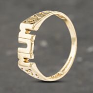 Pre-Owned 9ct Yellow Gold Mum Signet Ring 41103213