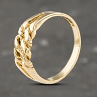 Pre-Owned 9ct Yellow Gold Double Rope Pattern Dress Ring 41103216