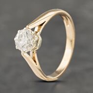 Pre-Owned 9ct Yellow Gold Cubic Zirconia Solitaire Ring 41103231