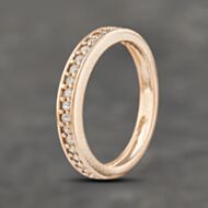Pre-Owned 9ct Rose Gold Cubic Zirconia Half Eternity Ring 41103234