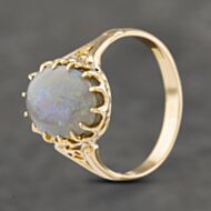 Pre-Owned Vintage Yellow Gold Opal Oval Dress Ring 41103259