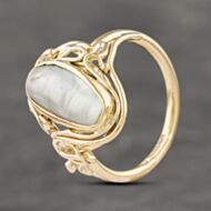 Pre-Owned 9ct Yellow Gold Baroque Pearl Fancy Dress Ring 41103273